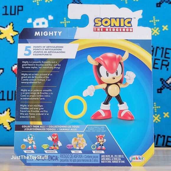 Jakks Pacific Sonic the Hedgehog Mighty with Gold Ring 2.5" Collectible New - Picture 2 of 6